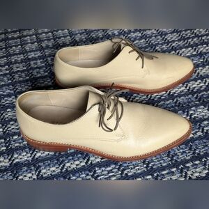 Nisolo Women's Oxford Shoes In Bone Color, Size 7.